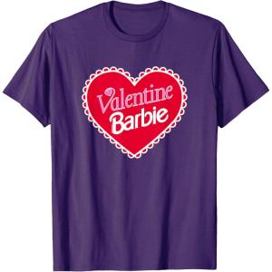 imageBarbie  Valentine Barbie Heart TShirtPurple