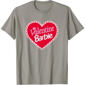 imageBarbie  Valentine Barbie Heart TShirtSlate Grey
