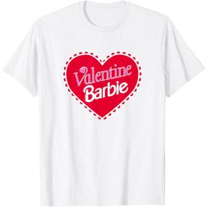 imageBarbie  Valentine Barbie Heart TShirtWhite
