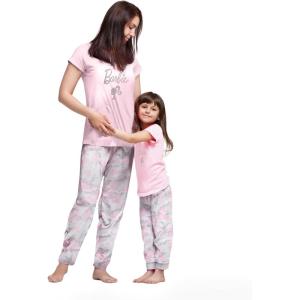 imageBarbie Girls Matching Family Pajama Shirt and Pants Sleep Set Little Kid to Adult Sizes 4  LargeWomens  Pink Camo