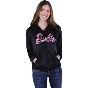 imageBarbie Girls Velour Matching Family Zip Up Hoodie Toddler to Adult Sizes 2T  2XLBlack