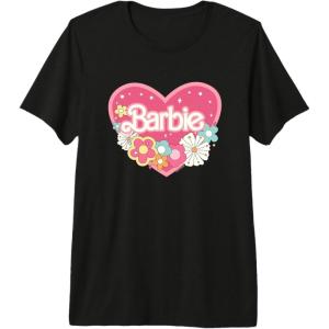 imageBarbie Heart and Flowers Premium Triblend TShirtBlack