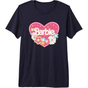 imageBarbie Heart and Flowers Premium Triblend TShirtNavy Blue