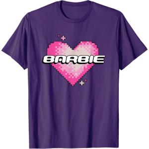 imageBarbie Pixel Valentines Heart TShirtPurple