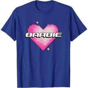 imageBarbie Pixel Valentines Heart TShirtRoyal Blue