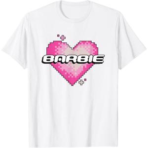 imageBarbie Pixel Valentines Heart TShirtWhite