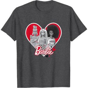 imageBarbie Red Heart TShirtDark Heather Grey