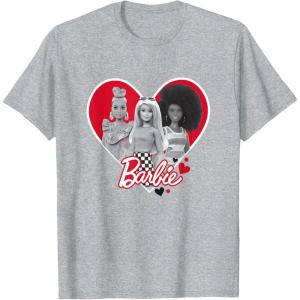 imageBarbie Red Heart TShirtHeather Grey
