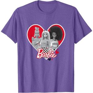 imageBarbie Red Heart TShirtPurple Heather