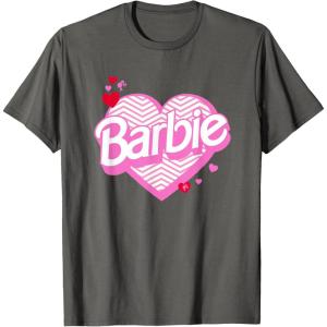 imageBarbie Valentines Day Heart TShirtAsphalt Grey