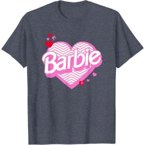 imageBarbie Valentines Day Heart TShirtHeather Blue