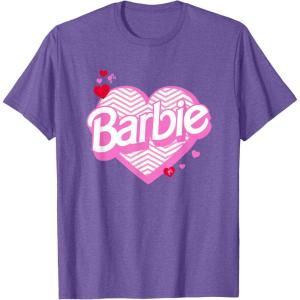 imageBarbie Valentines Day Heart TShirtPurple Heather