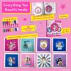 image:imageOfficially Licensed Barbie Beginner Embroidery Kit for Kids Ages 812  8 Designs 2 Hoops Needles Thread  Complete Sewing Arts and Crafts Gift for Girls