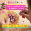 image:imageOfficially Licensed Barbie Cross Stitch Kit for Kids Ages 612  7 Keychain Embroidery Projects Arts amp Crafts Gift for Girls DIY Needlepoint Starter Kit