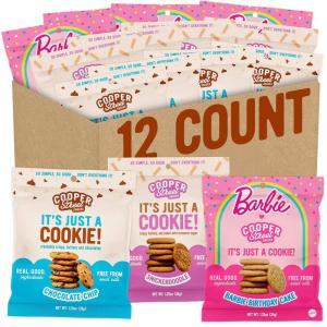 image:imageCooper Street Snacks Its Just a Cookie  Thin amp Crispy Butter Cookies Nut Soy amp Seed Oil Free School Safe For Kids Or Lunchbox For Adults  Barbie Birthday Cake  12 Pack 125ozVariety Chocolate Chip  Birthday Cake  Snickerdoodle