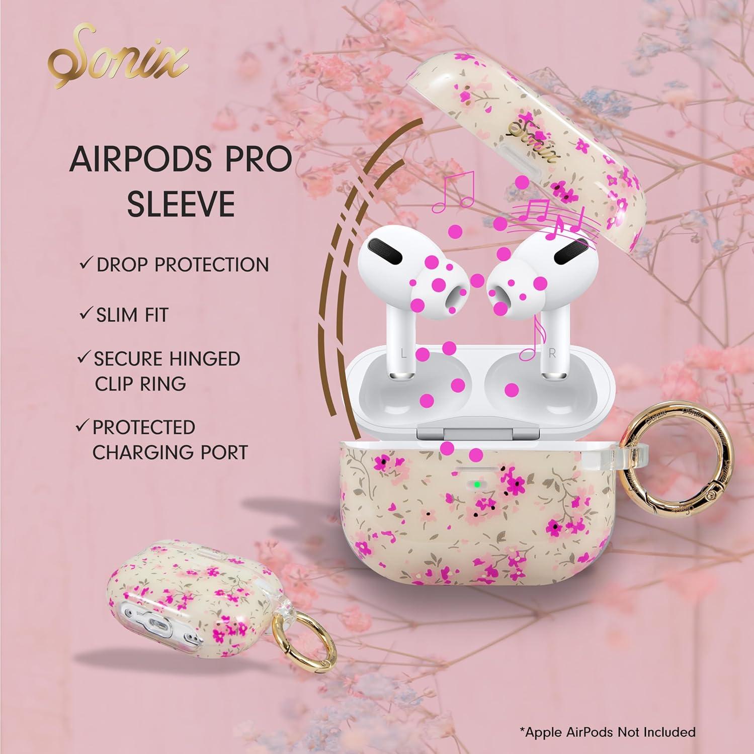 image:imageSonix x Barbie Cases for AirPods Pro 1st Gen  Hard Cover Protective Case for Apple AirPods Pro Gen 1  Vintage BarbieCottage Floral Pink