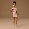 image:imageBarbie Basics Model Collector Fashion Doll 08 with Brunette Hair in Tan Dress amp Strappy Heels Universalfit Fashions amp Posable Body