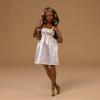 image:imageBarbie Basics Model Collector Fashion Doll 09 with Brunette Hair in Golden Dress amp Strappy Heels Universalfit Fashions amp Posable Body