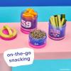 image:imageBarbie 59 Sports Whiskware Stackable Snack Pack  3 Jar  Handle  YellowPinkPurple