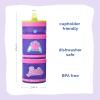 image:imageBarbie 59 Sports Whiskware Stackable Snack Pack  3 Jar  Handle  YellowPinkPurple