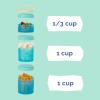 image:imageBarbie Cowgirl Icons Whiskware Stackable Snack Pack  3 Jar  Handle  PinkYellowGreen
