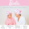 image:imageBarbie Microfiber Hair Towel Wrap Turban for BathBeautyTravel for Straight Wavy amp Curly Hair 2 Pack Officially Licensed Product by Franco