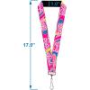 image:imageBuckleDown Barbie Lanyard Barbie Script Signature Logo Abstract Multi Color White Elastic