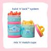 image:imageCalifornia Barbie Dreamhouse Whiskware Stackable Snack Pack  3 Jar  Handle  YellowPinkBlue