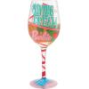 image:imageEnesco Lolita Barbie Living the Dream Malibu House HandPainted Artisan Wine Glass 15 Ounce Multicolor