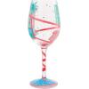 image:imageEnesco Lolita Barbie Living the Dream Malibu House HandPainted Artisan Wine Glass 15 Ounce Multicolor