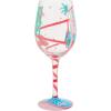 image:imageEnesco Lolita Barbie Living the Dream Malibu House HandPainted Artisan Wine Glass 15 Ounce Multicolor