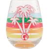 image:imageEnesco Lolita Barbie Vacay Vibes Girls Wanna Have Sun HandPainted Artisan Stemless Wine Glass 20 Ounce Multicolor