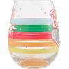 image:imageEnesco Lolita Barbie Vacay Vibes Girls Wanna Have Sun HandPainted Artisan Stemless Wine Glass 20 Ounce Multicolor
