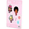image:imageMattel Barbie Chibi Style Adhesive Vinyl Decals  Cute Barbie Stickers for Water Bottle or Laptop 1 Pack 4 CountPinkBlack