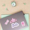 image:imageMattel Barbie Chibi Style Adhesive Vinyl Decals  Cute Barbie Stickers for Water Bottle or Laptop 1 Pack 4 CountPinkPurple