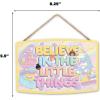 image:imageMattel Barbie Silhouettes Wood Wall Decor  Stylish Barbie Wall Art for Bedroom or Play RoomYellow