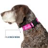 image:imageMattel Dog Collar with Plastic Buckle Quick Release Easy Adjustable Barbie Script Signature Logo and Silhouette Hot Pink White 85 to 12 Inches 05 Inch Wide1 Wide  Fits 1524 Neck  Large