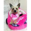 image:imageMegatoys Barbie Plush Car Pet Bed Themed Plush Pink Pet Bed for Dogs and Cats  Soft and Cozy Pet Bed with Barbie Pillow and Car DesignBarbie