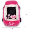 image:imageMegatoys Barbie Plush Car Pet Bed Themed Plush Pink Pet Bed for Dogs and Cats  Soft and Cozy Pet Bed with Barbie Pillow and Car DesignBarbie