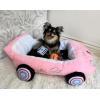 image:imageMegatoys Barbie Plush Car Pet Bed Themed Plush Pink Pet Bed for Dogs and Cats  Soft and Cozy Pet Bed with Barbie Pillow and Car DesignElvis