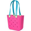 image:imageSimple Modern Mattel Large Beach Bag  Waterproof Getaway Rubber Tote with Zipper Pocket for Travel Pool Boat Groceries Sports  Barbie80s Mix