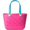 image:imageSimple Modern Mattel Large Beach Bag  Waterproof Getaway Rubber Tote with Zipper Pocket for Travel Pool Boat Groceries Sports  Barbie80s Mix