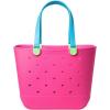 image:imageSimple Modern Mattel Large Beach Bag  Waterproof Getaway Rubber Tote with Zipper Pocket for Travel Pool Boat Groceries Sports  Barbie80s Mix