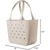 image:imageSimple Modern Mattel Large Beach Bag  Waterproof Getaway Rubber Tote with Zipper Pocket for Travel Pool Boat Groceries Sports  BarbieAlmond Birch