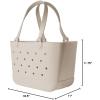 image:imageSimple Modern Mattel Large Beach Bag  Waterproof Getaway Rubber Tote with Zipper Pocket for Travel Pool Boat Groceries Sports  BarbieAlmond Birch