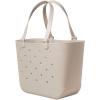 image:imageSimple Modern Mattel Large Beach Bag  Waterproof Getaway Rubber Tote with Zipper Pocket for Travel Pool Boat Groceries Sports  BarbieAlmond Birch