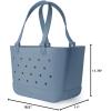image:imageSimple Modern Mattel Large Beach Bag  Waterproof Getaway Rubber Tote with Zipper Pocket for Travel Pool Boat Groceries Sports  BarbieBlue Dune