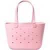 image:imageSimple Modern Mattel Large Beach Bag  Waterproof Getaway Rubber Tote with Zipper Pocket for Travel Pool Boat Groceries Sports  BarbieBlush