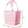 image:imageSimple Modern Mattel Large Beach Bag  Waterproof Getaway Rubber Tote with Zipper Pocket for Travel Pool Boat Groceries Sports  BarbieBlush