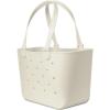image:imageSimple Modern Mattel Large Beach Bag  Waterproof Getaway Rubber Tote with Zipper Pocket for Travel Pool Boat Groceries Sports  BarbieCream
